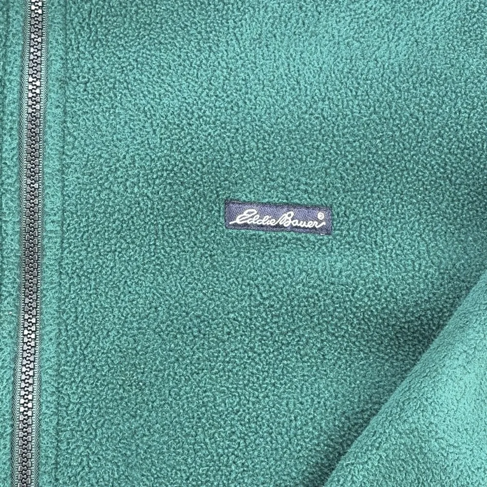 Vintage 90s Y2K  Eddie Bauer Fleece Jacket Full Zip - XL Large green